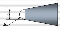 spherical tip